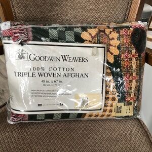 Goodwin Weavers Triple Woven Afghan” American Dream” 48x67 Throw Ingleman Design